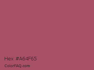 Hex #a64f65 Color Image