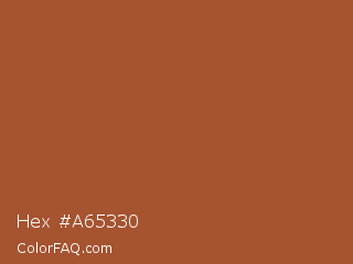 Hex #a65330 Color Image