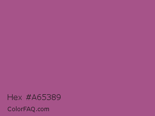 Hex #a65389 Color Image