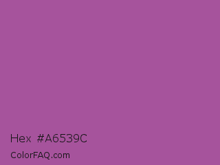 Hex #a6539c Color Image