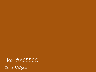 Hex #a6550c Color Image