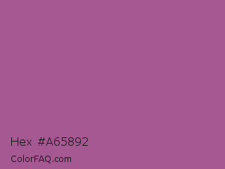 Hex #a65892 Color Image