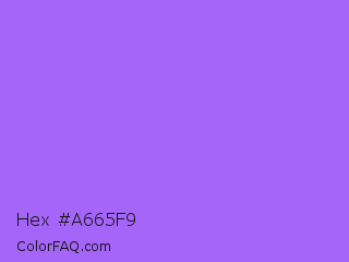 Hex #a665f9 Color Image