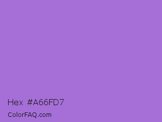 Hex #a66fd7 Color Image