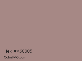 Hex #a68885 Color Image