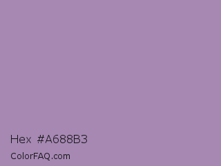 Hex #a688b3 Color Image