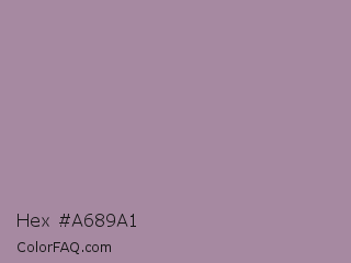 Hex #a689a1 Color Image
