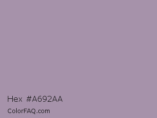 Hex #a692aa Color Image