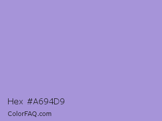 Hex #a694d9 Color Image