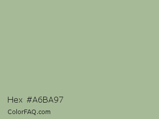 Hex #a6ba97 Color Image