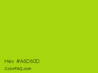 Hex #a6d60d Color Image