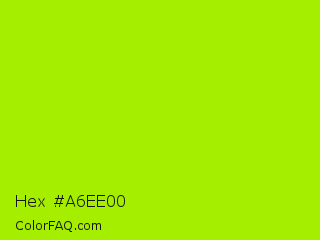 Hex #a6ee00 Color Image