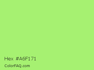 Hex #a6f171 Color Image