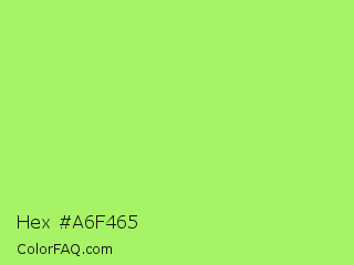 Hex #a6f465 Color Image