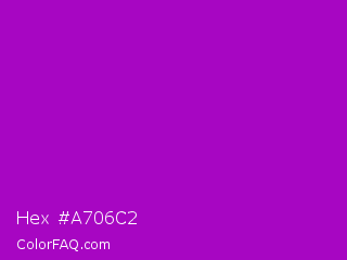 Hex #a706c2 Color Image