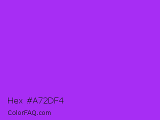 Hex #a72df4 Color Image