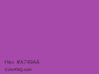 Hex #a749aa Color Image