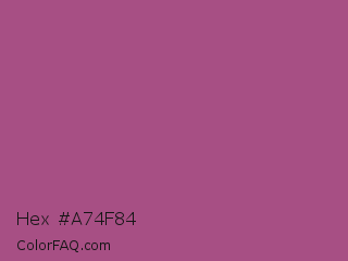 Hex #a74f84 Color Image