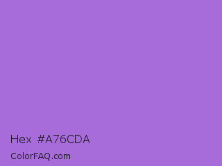 Hex #a76cda Color Image