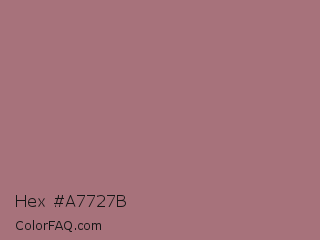 Hex #a7727b Color Image