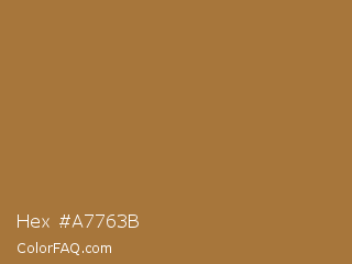Hex #a7763b Color Image