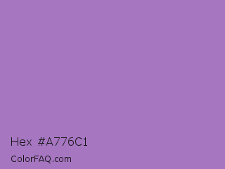Hex #a776c1 Color Image