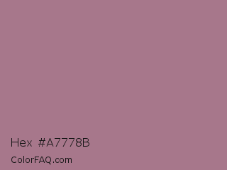 Hex #a7778b Color Image