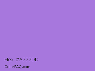 Hex #a777dd Color Image