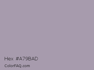 Hex #a79bad Color Image