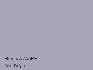 Hex #a7a6bb Color Image