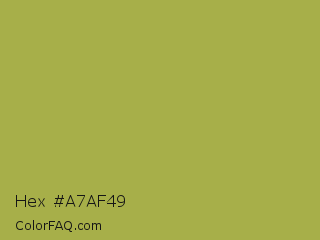 Hex #a7af49 Color Image