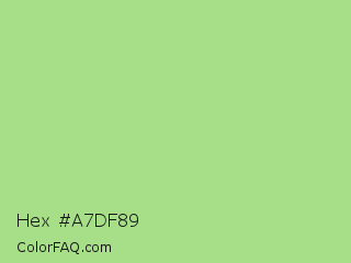 Hex #a7df89 Color Image