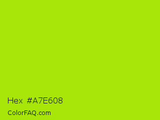 Hex #a7e608 Color Image