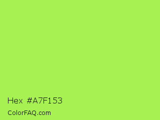 Hex #a7f153 Color Image