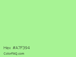 Hex #a7f394 Color Image