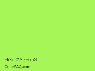 Hex #a7f658 Color Image