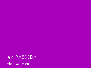 Hex #a800ba Color Image