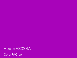 Hex #a803ba Color Image