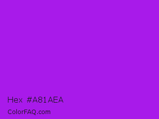Hex #a81aea Color Image