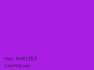 Hex #a81ee3 Color Image