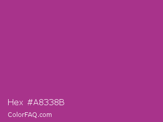 Hex #a8338b Color Image