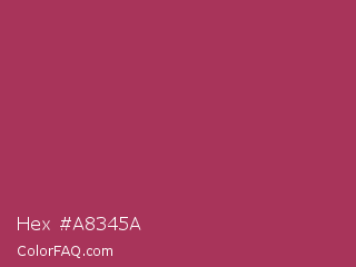 Hex #a8345a Color Image