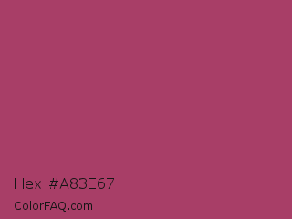 Hex #a83e67 Color Image