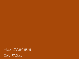 Hex #a84808 Color Image