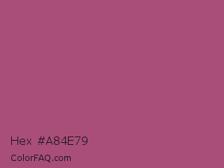 Hex #a84e79 Color Image