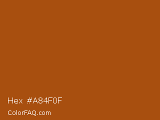 Hex #a84f0f Color Image