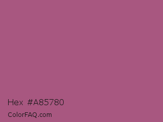 Hex #a85780 Color Image
