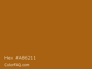 Hex #a86211 Color Image