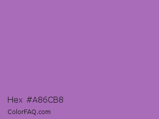 Hex #a86cb8 Color Image