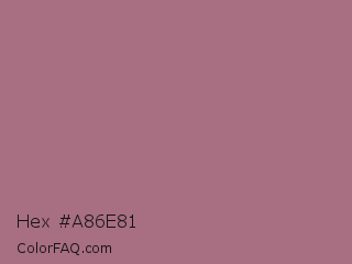 Hex #a86e81 Color Image